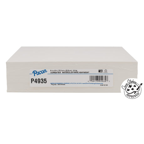 UCreate Watercolor Paper, White, 90 lb., 6" x 9", 200 Sheets UCREATE