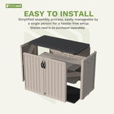 Patiowell 26 cu.ft Plastic Outdoor Storage Shed, Lockable Waterproof Resin Outdoor Storage Cabinet Tool Shed for Garden Tools, Garbage Cans, Pool Supplies, Beige(Not Include Shelves) Patiowell