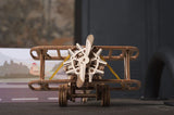 UGEARS Wooden 3D Puzzles for Adults - Mini Biplane Wooden Model Kit Crafts for Adults - DIY Kits for Adults Mechanical 3D Wooden Puzzles for Adults for Aviation Enthusiasts and Puzzle Lovers - 84 Pcs UGEARS