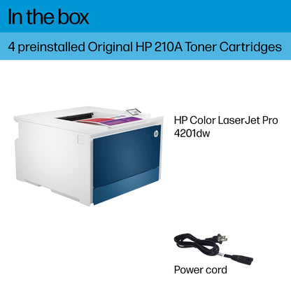 HP Color LaserJet Pro 4201dw Wireless Color Laser Printer, Best-for-Office (4RA86F)