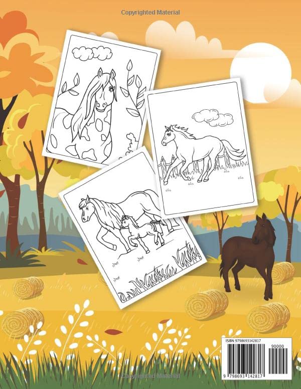 Horse Coloring Book For Kids: 30 Fun Images