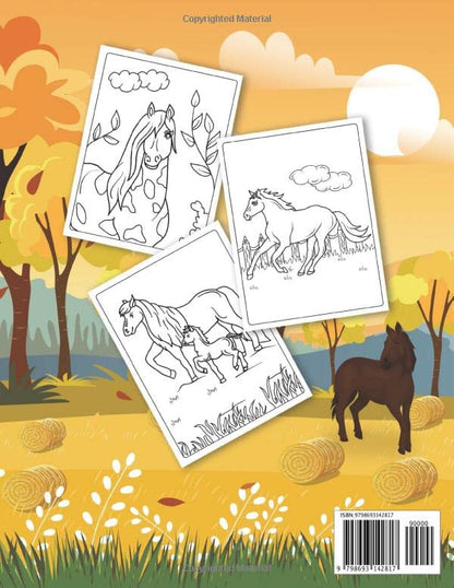 Horse Coloring Book For Kids: 30 Fun Images