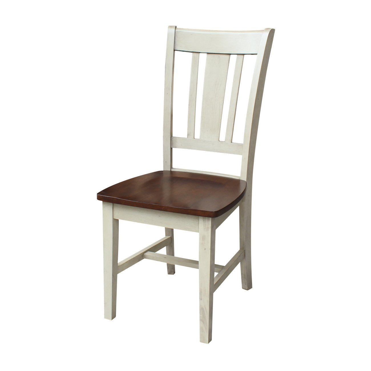 International Concepts San Remo Chair, Antiqued Almond/Espresso - WoodArtSupply