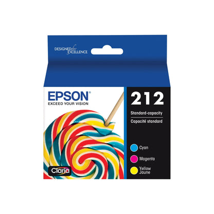 EPSON 212 Claria Ink Standard Capacity Color Combo Pack (T212520-S) Works with WorkForce WF-2830, WF-2850, Expression XP-4100, XP-4105