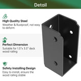 IRENPORU 24PCS 2”x 4” Stainless Steel Deck Railing Brackets Connectors, 2x4 Brackets for Stair Fence Railings Handrail IRENPORU