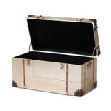Baxton Studio Bechet Storage Trunk, Silver Baxton Studio