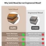 Beneouya 24 Inch Floating Shelves, Bathroom Wooden Shelves for Wall Mounted, Rustic Farmhouse Floating Shelves, Solid Wood Wall Shelves for Storage, Set of 2, Honey Oak Beneouya