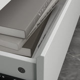 Homsee 9 Drawers Double Dresser, Modern Wood Dresser Chest of Drawers with Large Storage Space for Bedroom, White (63”L x 15.7”W x 31.5”H) Homsee