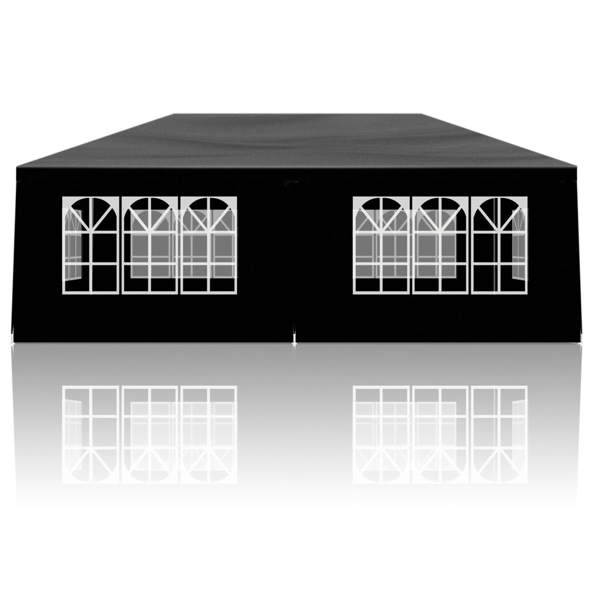 SEALAMB Black Party Canopy Tent 10x20FT with 6 Removable Waterproof Sidewalls, Outdoor Large Canopy Tent Paito Gazebo Party Tent Wedding Tents for Backyard SEALAMB