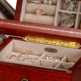 Mele & Co Harmony Personalized Wooden Musical Jewelry Box with Drawers/Custom Engraved Music Jewelry Organizer for Women, Girls Mele & Co.