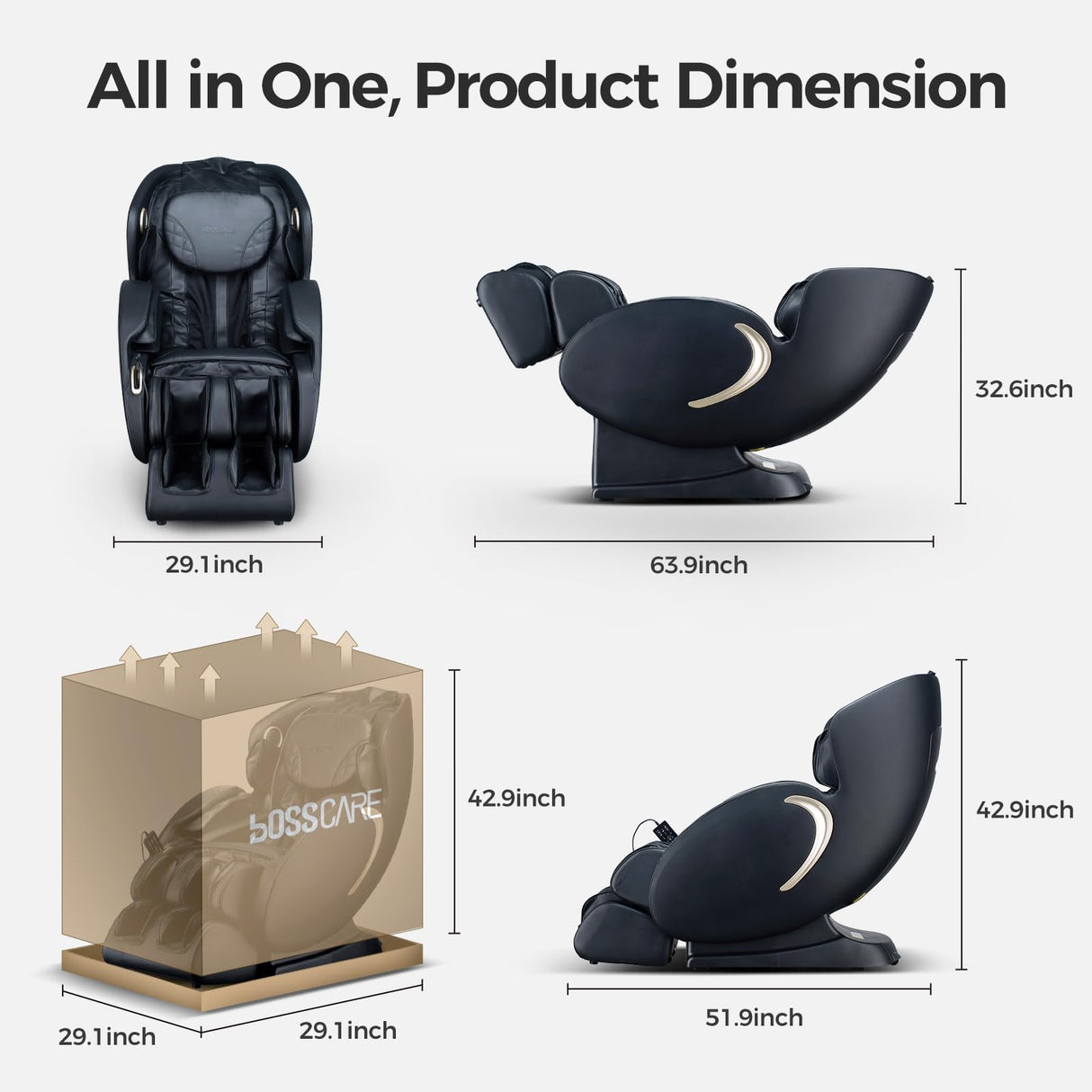 BOSSCARE 3D Zero Gravity Massage Chair-Final Cost Sale,Limited Stock Remaining! BOSSCARE