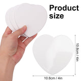 kukmakri 50 PCS Sublimation Blank Ceramic Coasters with Cork Backing Pads, 4.25 Inch Heart Shaped Versatile & Decorative Glazed Ceramic Coasters for Crafting, Absorbent Ceramic Stone Coaster for Drink kukmakri