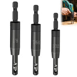 Upgraded CC2430 3/32", 7/64", 1/8" Self Centering Hing Drill Bit Set VIX Bit for 1/4 in Clic-Change Hex Shank Drill, #6 8 10 Center Finding Drill Bit, 3 Piece jiuoici