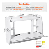 VEVOR Floating Wall Mount Computer Desk Socket and 70.9 in (1.8 m) Power Cord for Home Office, Space Saving with Storage Shelves and Cubby, White VEVOR