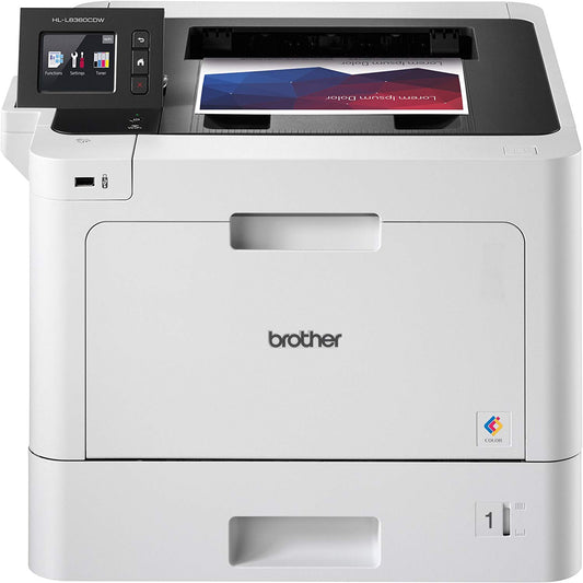 Brother Business Color Laser Printer, HL-L8360CDW, Wireless Networking, Automatic Duplex Printing, Mobile Printing, Cloud Printing, Amazon Dash Replenishment Ready,White