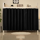 NKM 2pcs Blackout Bottom bunk Bed Curtain,bunkbed Curtains for The Bottom bunk,Dorm Bed Curtains with Black Shading Coating for Students Single Sleeper NKM