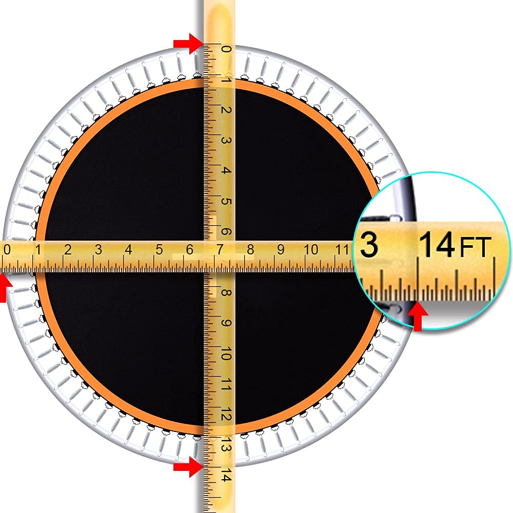 JumpTastic Replacement Trampoline Mat Fits14FT Trampoline Frame with 72 Pcs V-Ring Using 5.5in Spring(Not Include Spring | Mat's Diameter: 150in) Jump Tastic Trampoline