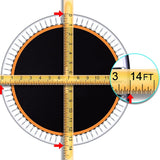 JumpTastic Replacement Trampoline Mat Fits14FT Trampoline Frame with 72 Pcs V-Ring Using 5.5in Spring(Not Include Spring | Mat's Diameter: 150in) Jump Tastic Trampoline