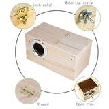 PINVNBY Parakeet Nesting Box Bird House Wood Breeding Box Parrots Mating Box for Lovebirds Budgie Finch Cockatoo Canary and Medium-Sized Birds(S) PINVNBY