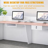 Reception Desk with Counter, Front Desk Receptionist Counter with Lockable Drawer & Cabinet & Keyboard Tray & Cable Grommet, Retail Checkout for Office, SOHO, Shop, Salon (White,63inch-Left) Generic