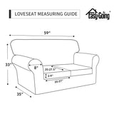 Easy-Going 3 Pieces Stretch Soft Couch Cover for Dogs - Washable Sofa Slipcover for 2 Separate Cushion Couch - Elastic Furniture Protector for Pets, Kids (Loveseat, Ivory) Easy-Going