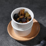 3 oz Ramekins 6 pcs Porcelain Ramekins Dishes for Souffle,Creme Brulee, Pudding, Custard Cups,Bakeware Bowls Set for Baking,Oven Safe, White 2.75 inch SLJMR