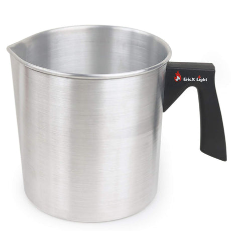 EricX Light Candle Making Pouring Pot,2 pounds,Double Boiler Wax Melting Pot,Dripless Pouring Spout & Heat-Resisting Handle Designed,Aluminum Construction Candle Making Pitcher EricX Light