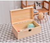 Wooden Boxes for Crafts, Natural Wooden Boxes 6.7 x 5.1 x 3.2 Inch, Reusable Wooden Boxes for Art and DIY Hobbies, Jewelry Boxes and Wooden Gift Boxes for Home Storage YXFZPAN
