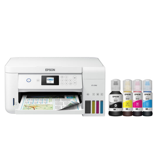 Epson EcoTank ET-2760 Wireless Color All-in-One Cartridge-Free Supertank Printer with Scanner and Copier