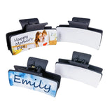HAN SHENG Sublimation Blanks - 4 Pcs Heat Transfer Hair Claw Clips for DIY Hair Accessories HAN SHENG
