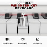 UMOMO 88 Key Weighted Keyboard Piano with Piano Bench, Beginner Digital Piano Full Size Heavy Hammer Weighted Action Electric Piano Keyboard with USB UMOMO