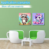 CraftyTime 4 Pack Framed Paint by Number for Kids Age 8-12 Kids, Cute Animals Paint by Numbers Kit for Beginners,Easy Acrylic Paint by Numbers Canvas Arts and Crafts for Wall Decor Gift 8x8in CraftyTime