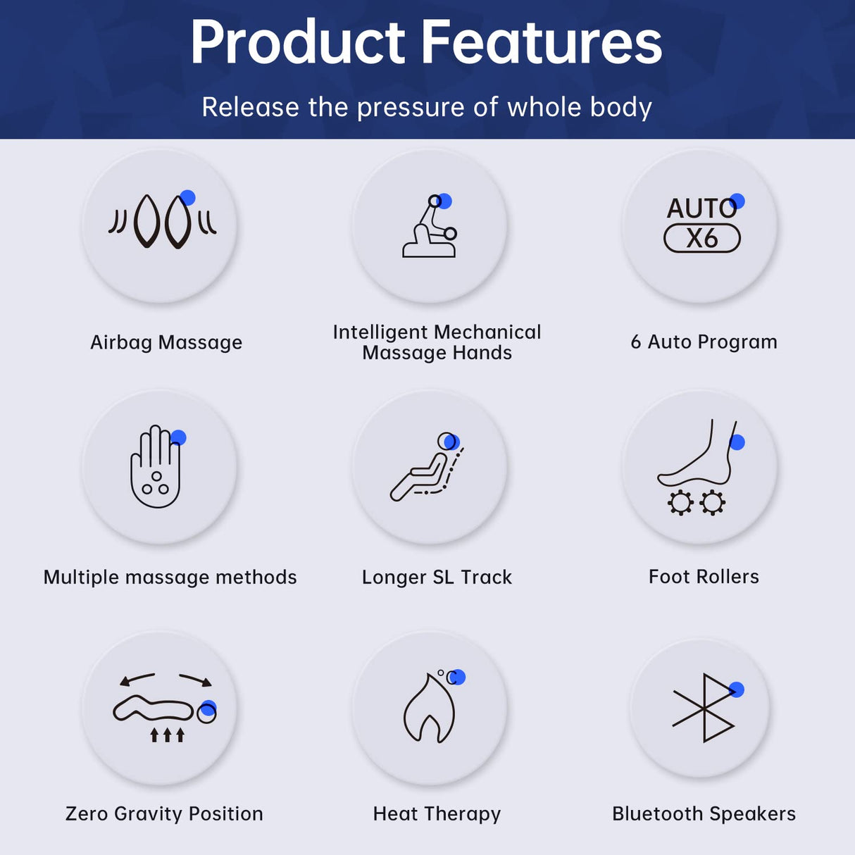 PayLessHere SL Track Massage Chair,Electric Shiatsu Full Body Zero Gravity Massage Recliner Chair with Remote Controls Bluetooth Speaker Built-in Heat for Home Office,Black PayLessHere