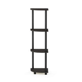 Furinno 12078EX/BK Turn-n-Tube Multipurpose 4-Tier Corner Shelf, Espresso/Black Furinno