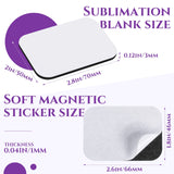 Xuhal 96 Pcs Thick Sublimation Magnet Blanks Sublimation Blank Refrigerator Magnets with 48 Pcs Larger Square Blanks, 48 Pcs Fridge Magnets for Kitchen Microwave Oven Office Decor 2.8 x 2 Inch Xuhal