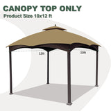 JANCANOPY 10X12 Replacement Gazebo Cover for Lowe's Gazebo Model #GF-12S004B-1,GF-12S004BTO (Beige) JANCANOPY