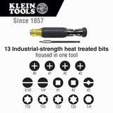 Klein Tools 32303 Multi-Bit Screwdriver / Nut Driver, Impact Rated 14-in-1 Magnetic Screwdriver Set Phillips, Slotted, Square, Combo, Torx Klein Tools