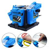 CHUNILLE Electric Sharpener Scissor Knife Drill Bit Chi-sel Sharpening Machine Multi-Task 1350rpm 96W Blue CHUNILLE