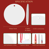Sublimation Ceramic Ornaments Blank 3 Inch 30 PCS Christmas DIY Personalized Products Xmax Tree Decoration Aulsetch