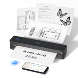 iDPRT Portable-Printer Wireless for Travel, Bluetooth Thermal Printer Support 8.5" x 11" US Letter&A4&A5 Size,300DPI Inkless Printers for Home Use,Compatible with Android and iOS Phone&Laptop,Black iDPRT