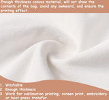 E-Found 20 Pcs Pure White Sublimation Blank Canvas Tote Bag Craft Canvas Bag Screen Printing Blank Bag Material Canvas Tote Bag Shopping Tote Bags for DIY Carry Books and Lunch Box E-Found