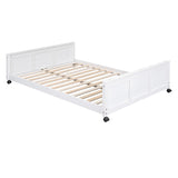 Harper & Bright Designs Full Over Full Bunk Beds with Desk and Drawers, Wood Full Size Loft Bed with Removable Full Platform Bed Frame, Bunk Bed with Ladder for Kids Girls Boys, White Harper & Bright Designs