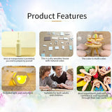 SYW DIY LED Lights Miniature Dollhouse Kit Cat Coffee Doll House Model Wooden Furniture for Christmas 's Day Creative Gifts with Dust Cover and Music （Cat Coffee Shop ） SYW