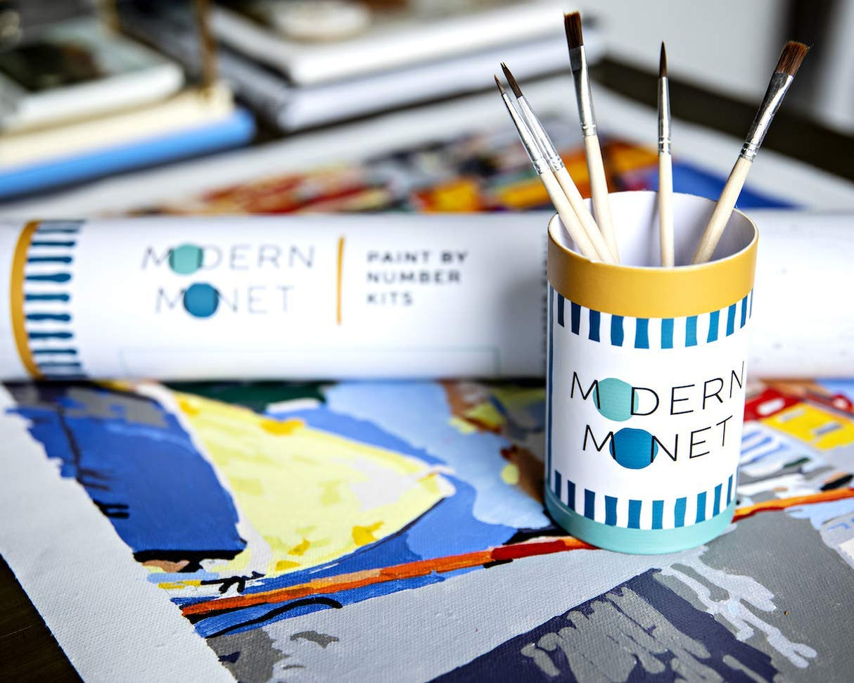 Modern Monet Greek Greece Paint by Numbers Kits for Adults, 16x20. As Seen On Shark Tank Modern Monet