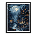 Natuyalo Paint by Numbers Kit for Adults, Paint by Numbers for Beginner Moonlit Castle, Paint by Number for Adults, Night Scene DIY Paint by Number for Gift Home Wall Decor 16x20 Inch Natuyalo