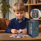 Anxiety Bookshelf Mini Bookshelfs, Anxiety Mini Bookshelf for mini books Ornament, Shake Away Your Anxiety Miniature Book Library with 60pcs Books for Book Lovers Home Room Office Decor (Blue) Rxsdeni