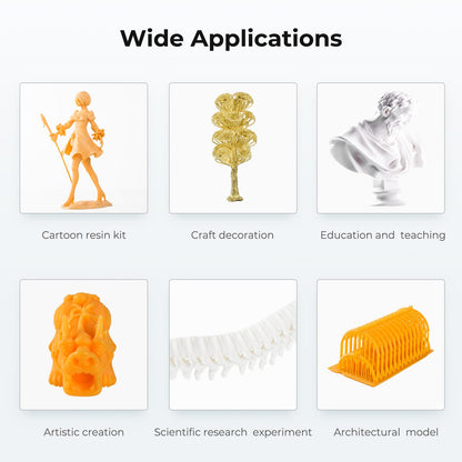 3D Printer Resin, Upgraded Standard Photopolymer Resin 405nm UV-Curing Resin 3D Printer Liquid for ANYCUBIC, ELEGOO, Creality LCD/MSLA/DLP 3D Printing, Low Shrinkage, High Precision, 500g Skin