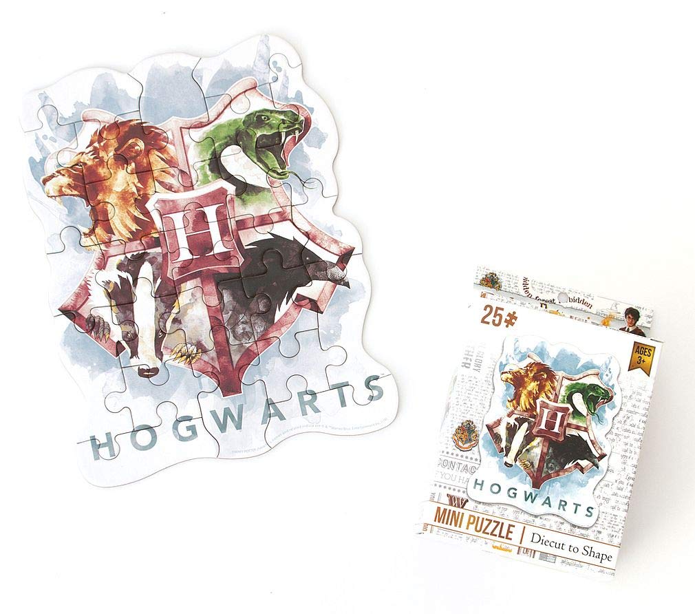 Playhouse Harry Potter Houses of Hogwarts 25-Piece Die-Cut Shaped Mini Puzzle for Kids Playhouse