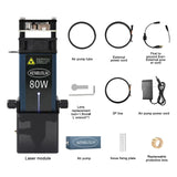 AENBUSLM 80W Laser Module with Air Assist,10W Output Power, Fixed-Focus, Built in FAC,Double Ultra-Fine Compressed Spot CNC Carving DIY Laser Master for Laser Cutter Laser Engraver Machine Class 4 AENBUSLM