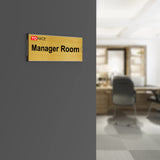 TONICE® 12 Pack 8x2 Wall Nameplate Holders, Acrylic Nameplate Holders, Wall Mount Transparent Nameplate Holders, Office Name Holders. TONICE